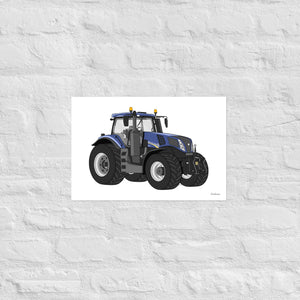 Furrow & Fields Poster New Holland T8 435 | Poster Quality Farmers Merch