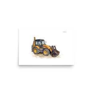 Furrow & Fields Poster Terex 860 Elite Watercolor | Poster Quality Farmers Merch