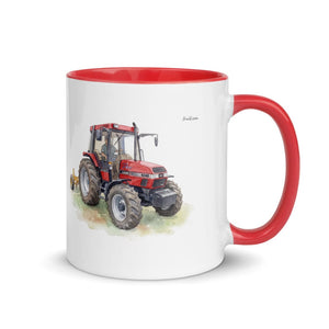 Furrow & Fields Red / 11 oz Case IH 4240 XL Pro Watercolor | Mug with Color Inside Quality Farmers Merch