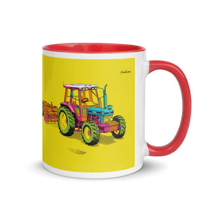 Furrow & Fields Red / 11 oz Ford 7810 Generation III Pop Art | Mug with Color Inside Quality Farmers Merch