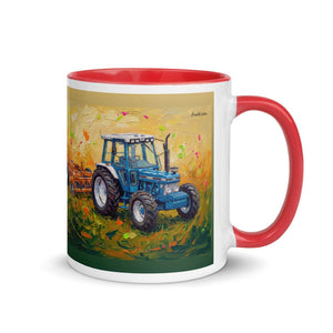 Furrow & Fields Red / 11 oz Ford 7810 Generation III Splash Art | Mug with Color Inside Quality Farmers Merch