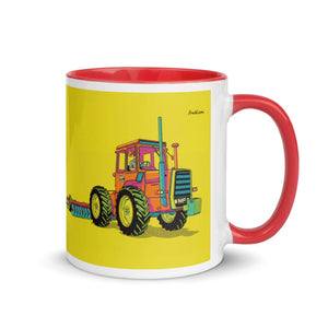 Furrow & Fields Red / 11 oz Massey Ferguson 1200 Pop Art | Mug with Color Inside Quality Farmers Merch
