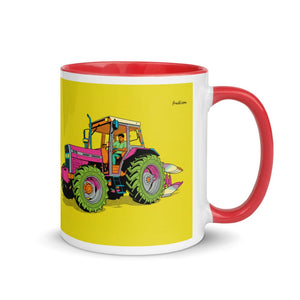 Furrow & Fields Red / 11 oz Massey Ferguson 375 Pop Art | Mug with Color Inside Quality Farmers Merch
