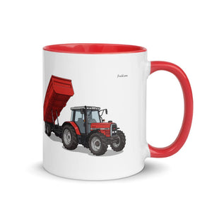Furrow & Fields Red / 11 oz Massey Ferguson 6180 | Mug with Color Inside Quality Farmers Merch
