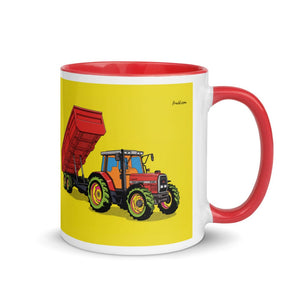 Furrow & Fields Red / 11 oz Massey Ferguson 6180 Pop Art | Mug with Color Inside Quality Farmers Merch