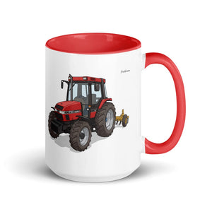 Furrow & Fields Red Case IH 4240 XL Pro Illustration | 15 oz Mug with Color Inside Quality Farmers Merch