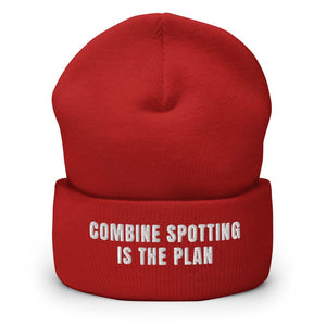 Furrow & Fields Red Combine Spotting Is the Plan | Cuffed Beanie Quality Farmers Merch