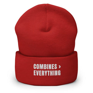 Furrow & Fields Red Combines > Everything | Cuffed Beanie Quality Farmers Merch