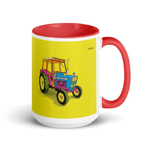 Furrow & Fields Red Ford 4600 Pop Art | 15 oz Mug with Color Inside Quality Farmers Merch