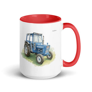 Furrow & Fields Red Ford 4600 Watercolor | 15 oz Mug with Color Inside Quality Farmers Merch