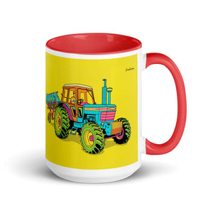 Furrow & Fields Red Ford 9700 Pop Art | 15 oz Mug with Color Inside Quality Farmers Merch