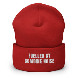 Furrow & Fields Red Fuelled by Combine Noise | Cuffed Beanie Quality Farmers Merch