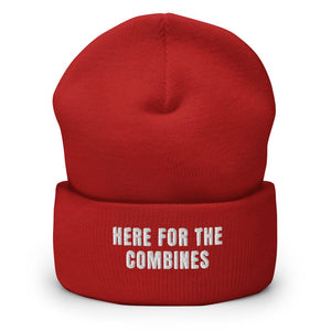 Furrow & Fields Red Here for the Combines | Cuffed Beanie Quality Farmers Merch