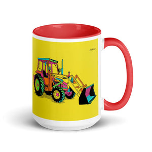 Furrow & Fields Red Massey Ferguson 50E Pop Art | 15 oz Mug with Color Inside Quality Farmers Merch