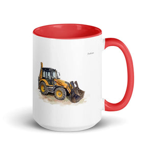 Furrow & Fields Red Terex 860 Elite Watercolor | 15 oz Mug with Color Inside Quality Farmers Merch