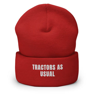 Furrow & Fields Red Tractors as Usual | Cuffed Beanie Quality Farmers Merch