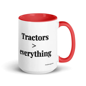 Furrow & Fields Red Tractors > Everything | 15 oz Mug with Color Inside Quality Farmers Merch