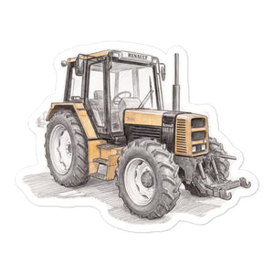 Furrow & Fields Renault 145.14 TX Pencil Sketch | Bubble-free stickers Quality Farmers Merch