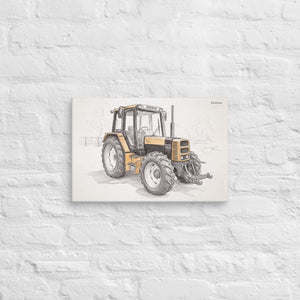 Furrow & Fields Renault 145.14 TX Pencil Sketch | Canvas Quality Farmers Merch