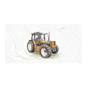Furrow & Fields Renault 145.14 TX Watercolor | Beach Towel Quality Farmers Merch