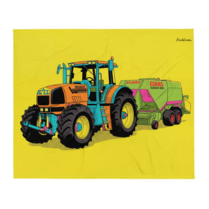 Furrow & Fields Renault Atles 926 RZ Pop Art | Throw Blanket Quality Farmers Merch