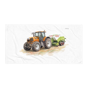 Furrow & Fields Renault Atles 926 RZ Watercolor | Beach Towel Quality Farmers Merch