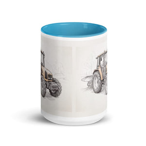 Furrow & Fields Renault Ceres 340X Pencil Sketch | 15 oz Mug with Color Inside Quality Farmers Merch
