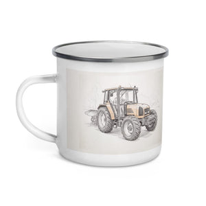 Furrow & Fields Renault Ceres 340X Pencil Sketch | Enamel Mug Quality Farmers Merch