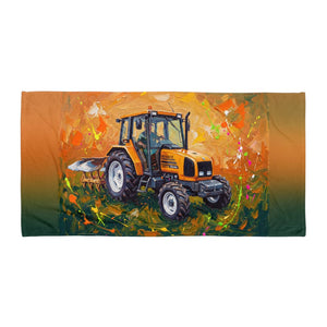 Furrow & Fields Renault Ceres 340X Splash Art | Beach Towel Quality Farmers Merch