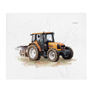 Furrow & Fields Renault Ceres 340X Watercolor | Throw Blanket Quality Farmers Merch