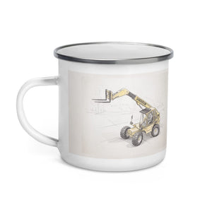 Furrow & Fields Sanderson 726 Teleporter Pencil Sketch | Enamel Mug Quality Farmers Merch