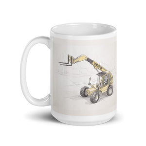 Furrow & Fields Sanderson 726 Teleporter Pencil Sketch | White Glossy Mug Quality Farmers Merch