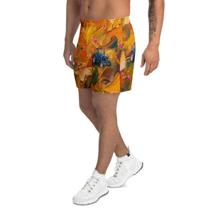 Furrow & Fields Shorts Ford 6640 SLE Splash Art | All-Over Print Athletic Shorts Quality Farmers Merch