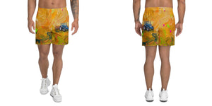 Furrow & Fields Shorts Ford 7810 Generation III Splash Art | All-Over Print Athletic Shorts Quality Farmers Merch