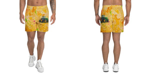 Furrow & Fields Shorts John Deere 4955 Splash Art | All-Over Print Athletic Shorts Quality Farmers Merch
