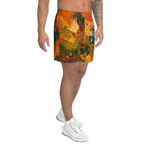 Furrow & Fields Shorts John Deere 6910 with Hedge Cutter Splash Art | All-Over Print Athletic Shorts Quality Farmers Merch