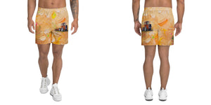 Furrow & Fields Shorts Massey Ferguson 1200 Splash Art | All-Over Print Athletic Shorts Quality Farmers Merch