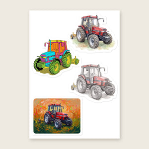 Furrow & Fields Sticker Sheet A5 (5.83″×8.27″) Case IH 4240 XL Pro Art | Kiss-Cut Sticker Sheet Quality Farmers Merch