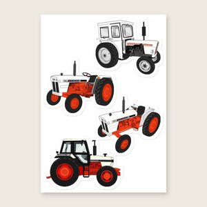 Furrow & Fields Sticker Sheet A5 (5.83″×8.27″) David Brown Illustrated No. 1 | Kiss-Cut Sticker Sheet Quality Farmers Merch