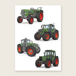 Furrow & Fields Sticker Sheet A5 (5.83″×8.27″) Fendt Illustrated No. 16 | Kiss-Cut Sticker Sheet Quality Farmers Merch