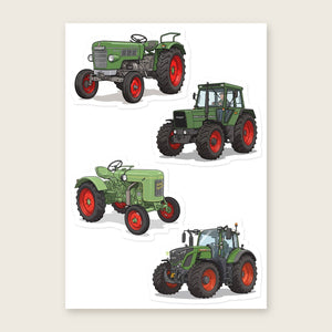 Furrow & Fields Sticker Sheet A5 (5.83″×8.27″) Fendt Illustrated No. 7 | Kiss-Cut Sticker Sheet Quality Farmers Merch