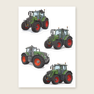 Furrow & Fields Sticker Sheet A5 (5.83″×8.27″) Fendt Illustrated No. 9 | Kiss-Cut Sticker Sheet Quality Farmers Merch