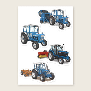 Furrow & Fields Sticker Sheet A5 (5.83″×8.27″) Ford Illustrated No. 2 | Kiss-Cut Sticker Sheet Quality Farmers Merch