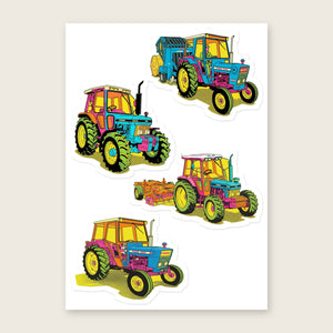 Furrow & Fields Sticker Sheet A5 (5.83″×8.27″) Ford Pop Art No. 1 | Kiss-Cut Sticker Sheet Quality Farmers Merch