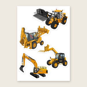 Furrow & Fields Sticker Sheet A5 (5.83″×8.27″) JCB Illustrated No. 32 | Kiss-Cut Sticker Sheet Quality Farmers Merch