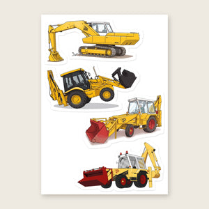Furrow & Fields Sticker Sheet A5 (5.83″×8.27″) JCB Illustrated No. 33 | Kiss-Cut Sticker Sheet Quality Farmers Merch