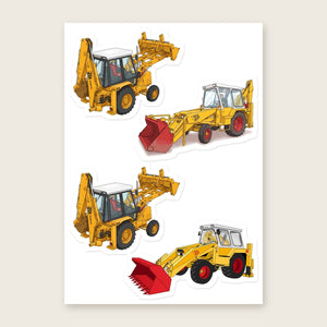 Furrow & Fields Sticker Sheet A5 (5.83″×8.27″) JCB Illustrated No. 39 | Kiss-Cut Sticker Sheet Quality Farmers Merch