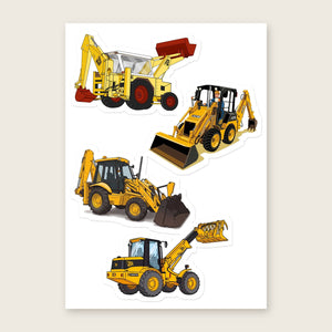Furrow & Fields Sticker Sheet A5 (5.83″×8.27″) JCB Illustrated No. 42 | Kiss-Cut Sticker Sheet Quality Farmers Merch