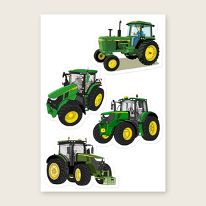 Furrow & Fields Sticker Sheet A5 (5.83″×8.27″) John Deere Illustrated No. 13 | Kiss-Cut Sticker Sheet Quality Farmers Merch