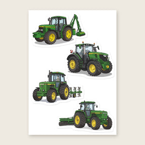 Furrow & Fields Sticker Sheet A5 (5.83″×8.27″) John Deere Illustrated No. 4 | Kiss-Cut Sticker Sheet Quality Farmers Merch